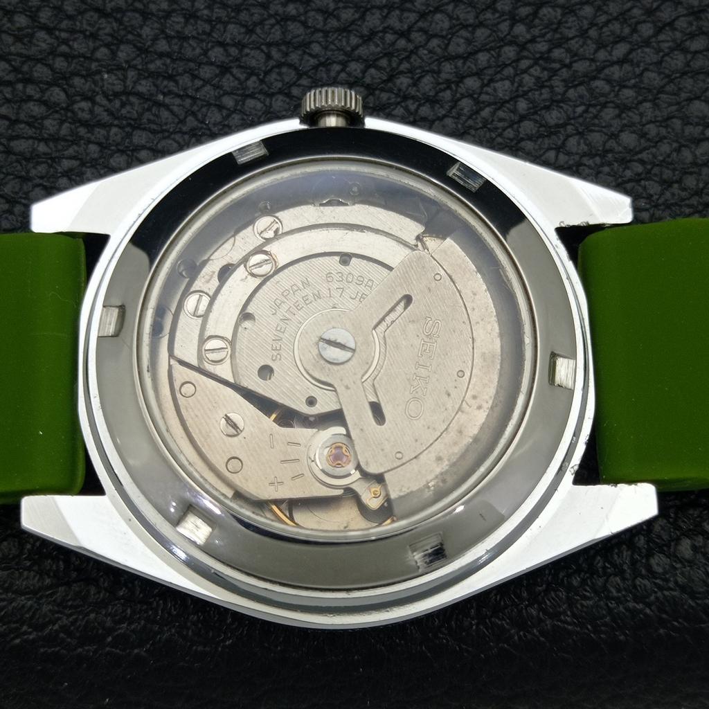 AUTOMATIC SEIKO 5 JAPAN MENS 6309A REFURBISHED GREEN COLOR DIAL WATCH a440320-4 Sk-a440320