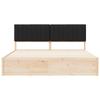 Bed Frame with Upholstered Headboard Black 180 x 200 cm