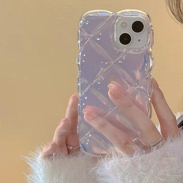 3d Laser Gradient Heart Diamond Transparent Clear Soft Case For Iphone 13 Pro Max 12 11 Pro Max Xs Xr X Glitter Silicone Cover