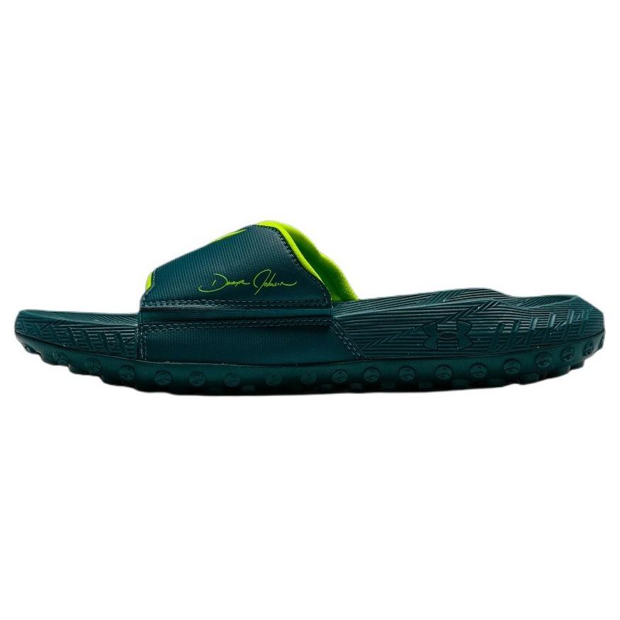 Under Armour Project Rock 3 Slide Hydro Teal High Vis Yellow Unisex Sneakers 3026034-402