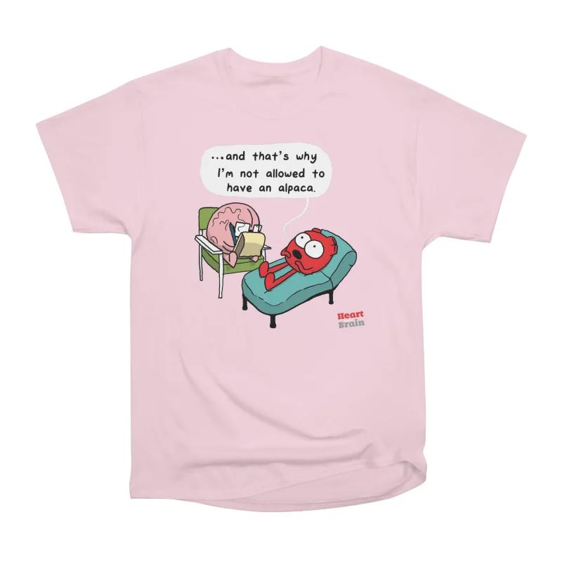 Men Casual Shirts Short Sleeves ALPACA Pink Tees Oversized T-shirts S