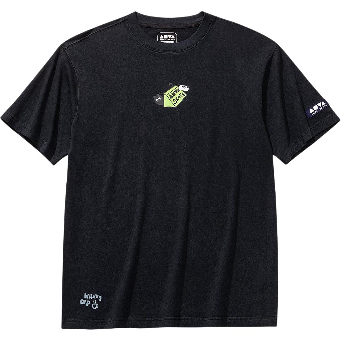 Anta Comfortable Versatile Fashion Letter Casual Short Sleeve T-Shirt Unisex tops 172628112-2 S