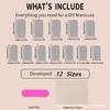 24Pcs Pink Bow Press On Nails Pearl Design Acrylic Nails Ballerina Full Cover French False Nail Tips for Women
