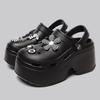Fashion Women Slippers Platform Metal Decoration Sandals Wedges Shoes Outdoor Clogs Thick Sole Slipper Ladies Flip Flops Garden Shoes