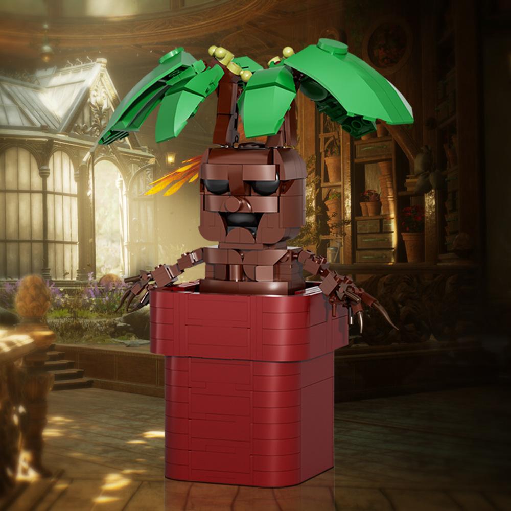 Potted Plant Mandrake Building Blocks Toys Model Diy Small Educational Grain