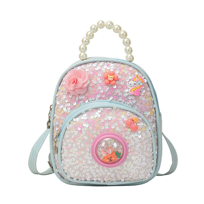 Fashionable Kids School Bag With Floral Elements And Adjustable Air Cushion Straps