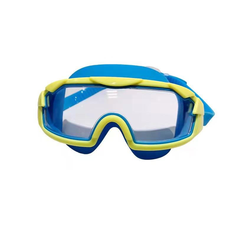 New children's swimming goggles Large-frame electroplated waterproof and anti-fog swimming goggles High-definition myopia protective swimming goggles