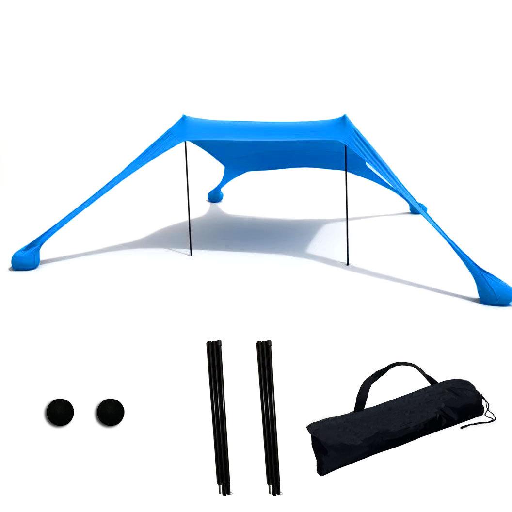 Camping Tent Outdoor Beach Awning UPF50+ Windproof All-in-One Beach Tent Portable Camping Picnic Outdoor Sun Protection Awning 150*160*200CM синий