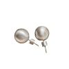 New 925 Sterling Silver Round Stud Earrings Charm Personality Simple Style Earrings Birthday Gift for Women's Exquisite Jewelry