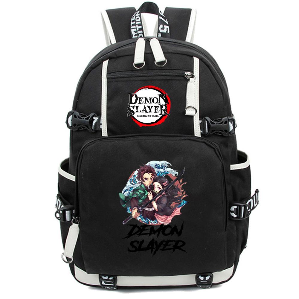 Anime Cartoon Demon Slayer Bedruckter Rucksack Große Kapazität Schultasche Laptop Unisex Studenten Schultasche Reise Outdoor Tasche