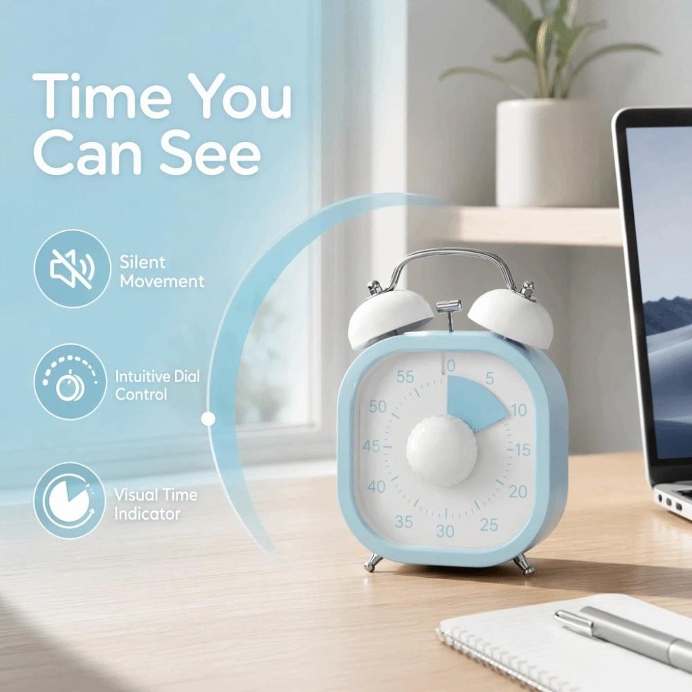 High Volume Visual Timer with Stand Pomodoro Timer Kitchen Cooking Timer Kitchen and Home