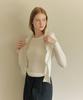JE NE SAIS QUOI Rib Cashmere Knit + Shawl Muffler Set_ Ivory