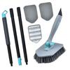 Tub Tile Scrubber Brush Cleaner Brush with Long Handle Scrub Brush Shower Cleaning Brush for Floor Door Bathroom Bath Kitchen