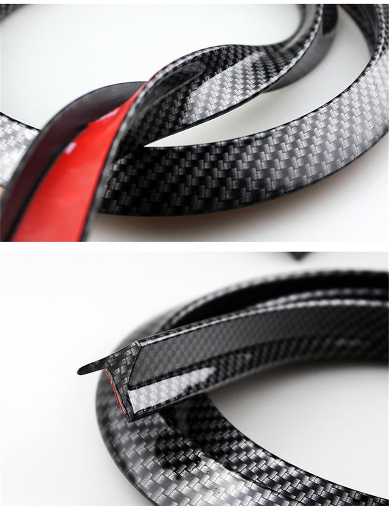 2 Pcs 150cm Carbon Fiber Color Car Fender Flare Eyebrow Protection Trim Strip