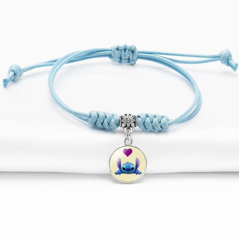 Anime Stylish Bracelet With Adjustable Blue Cord For Use Unisex