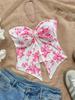 Tank Top  phumee Twist Knot Front Off the Shoulder  Floral Print  A2425