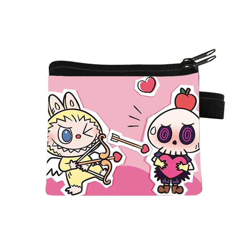 Labubu Coin Purse Printed The Monster Change Money Wallet Key Pouch Lipstick Bag