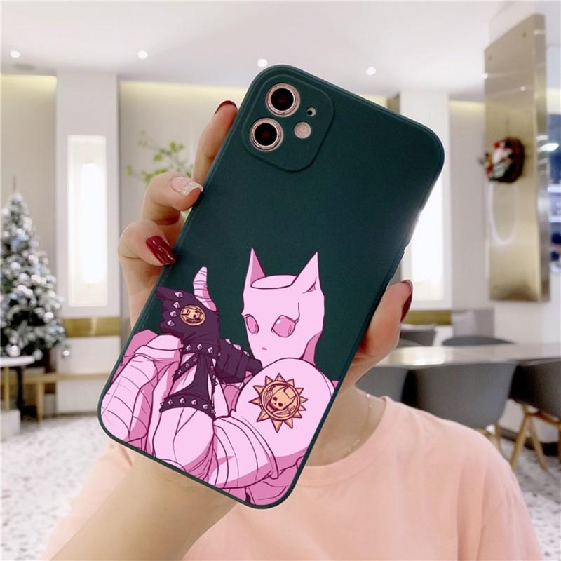 Cortoon JOJO'S BIZARRE pouzdro na telefon pro iPhone 14 11 12 13 Pro Max X XR XSMax 6 6S 7 8 Plus SE 2022 Měkký čtvercový barevný kryt telefonu