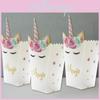 Party Pattern Unicorn Snacks Popcorn Packaging Paper Box Decoration Props