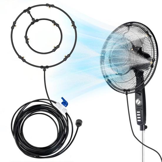 Chladicí postřikovač s odnímatelnými tryskami Sada pro zamlžení T-kusu Filtr Terasa Energeticky úsporný ventilátor
