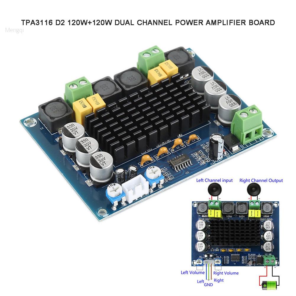 TPA3116 D2 120W+120W Dual Channel Digital Power Audio AMP Amplifier Board