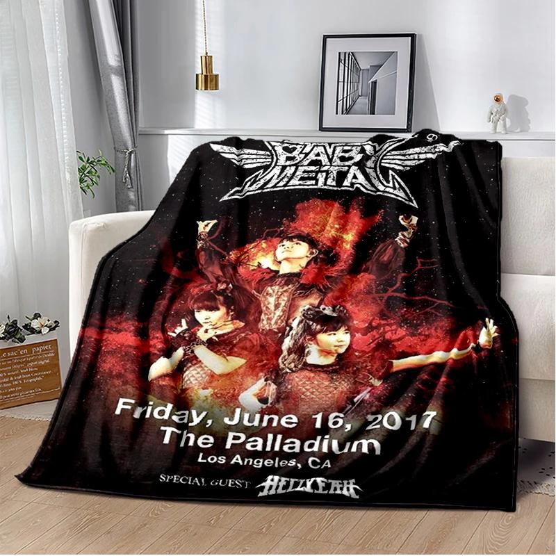Japanese idol group babymetal combination Throws Blanket Sofa Hiking Picnic Bed Fashion Super Soft Flannel Blanket birthday gift