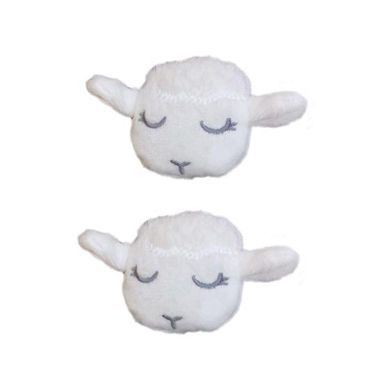 Cute Girls 3D Plush Lamb Elastic Hair Rope Ponytail Holder Brooch