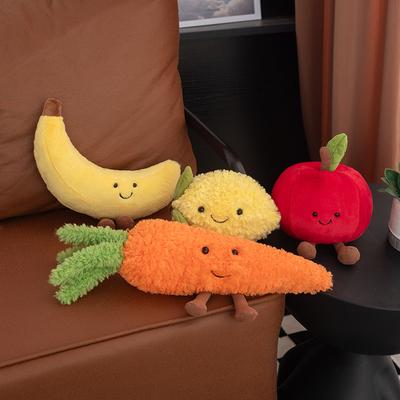 Leuke Fruit Serie Pluche Banda Pop Wortel Mango Kawaii Speelgoed Citroen Kussen Ornament Cadeau Voor Kinderen