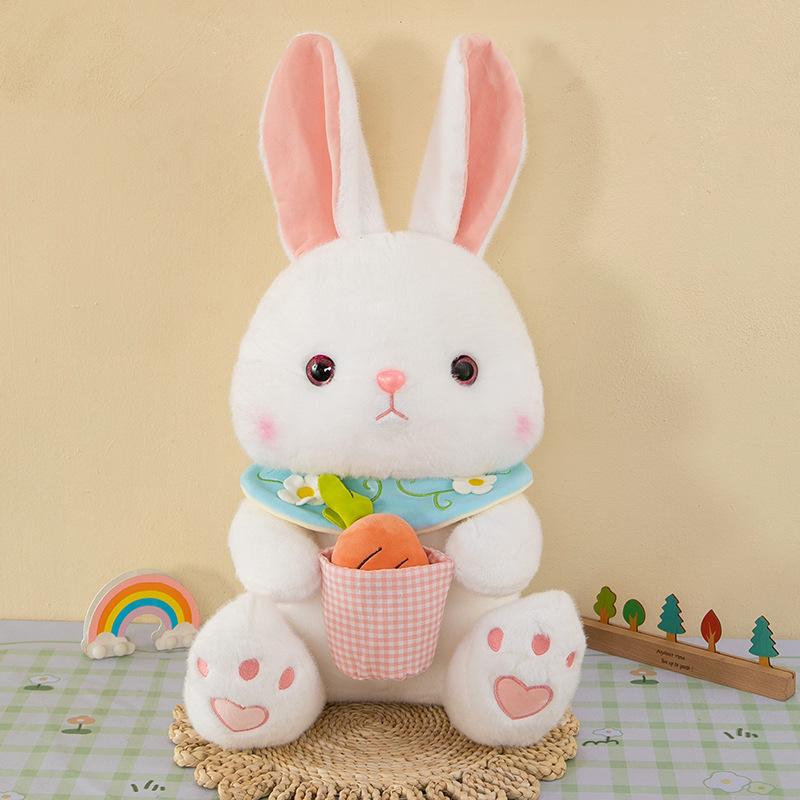 Carrot Rabbit Doll Hug Soothing Children White Rabbit Doll Muppet Plush Toy Female Sleeping Rabbit