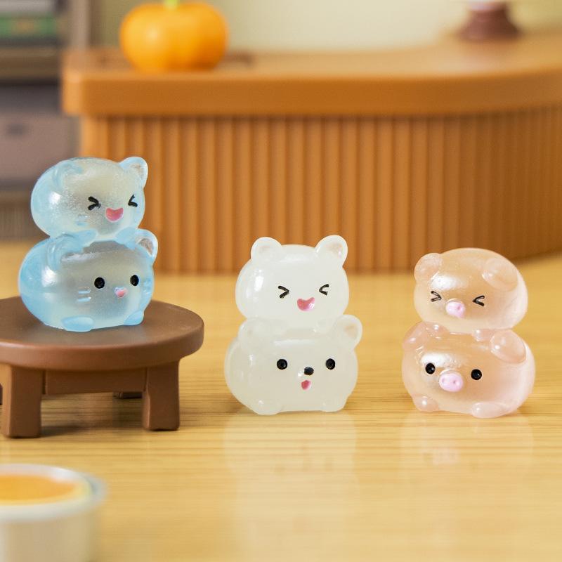 Micro-landscape, Cute Cartoon, Stacked Little Animals, Home Desktop Ornaments, Creative Decoration, Resin Handicrafts
