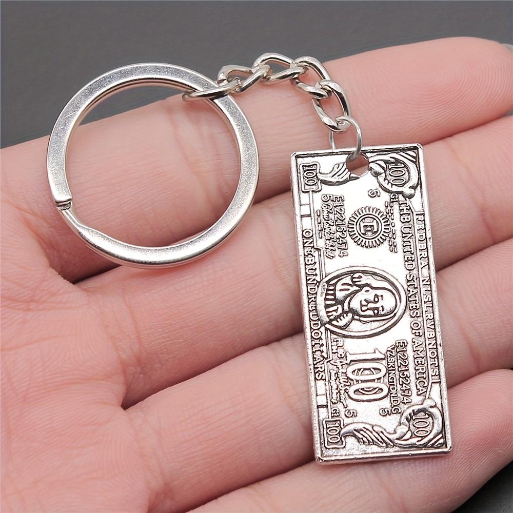 

Mini US Dollar Keychain Hip-hop Retro Vintage Key Ring Purse Bag Backpack Car Key Accessory Friends Gift