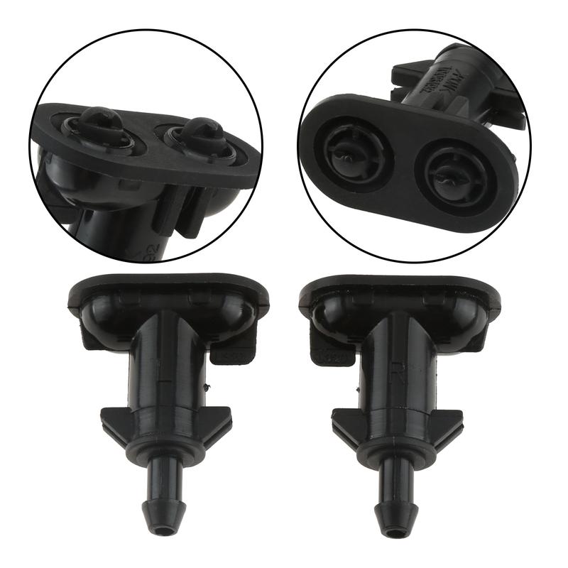 1Pair Black Headlight Washer Jet Sprayers LR015359 LR015358 Compatible for Land Rover Range Rover Sport 2010 2011 2012 2013