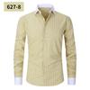 Men's Pocketed Striped Shirt: Business Commute, Crease-Resistant, Long-Sleeved, Plus Size