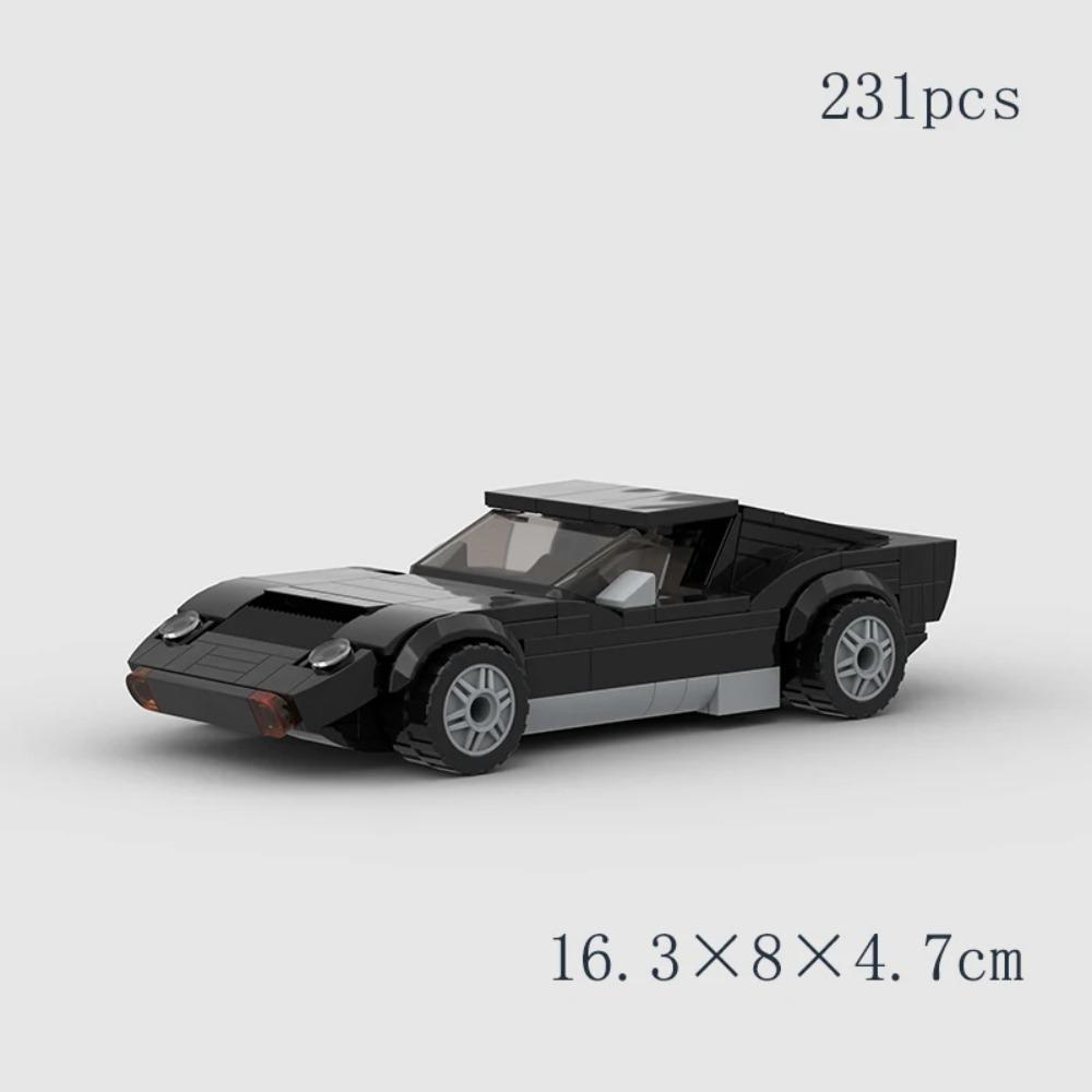 City vintage Speed car MOC rally sports model Building Blocks Old Super race classical Vehicle  Racing Bricks Christmas Gift toy