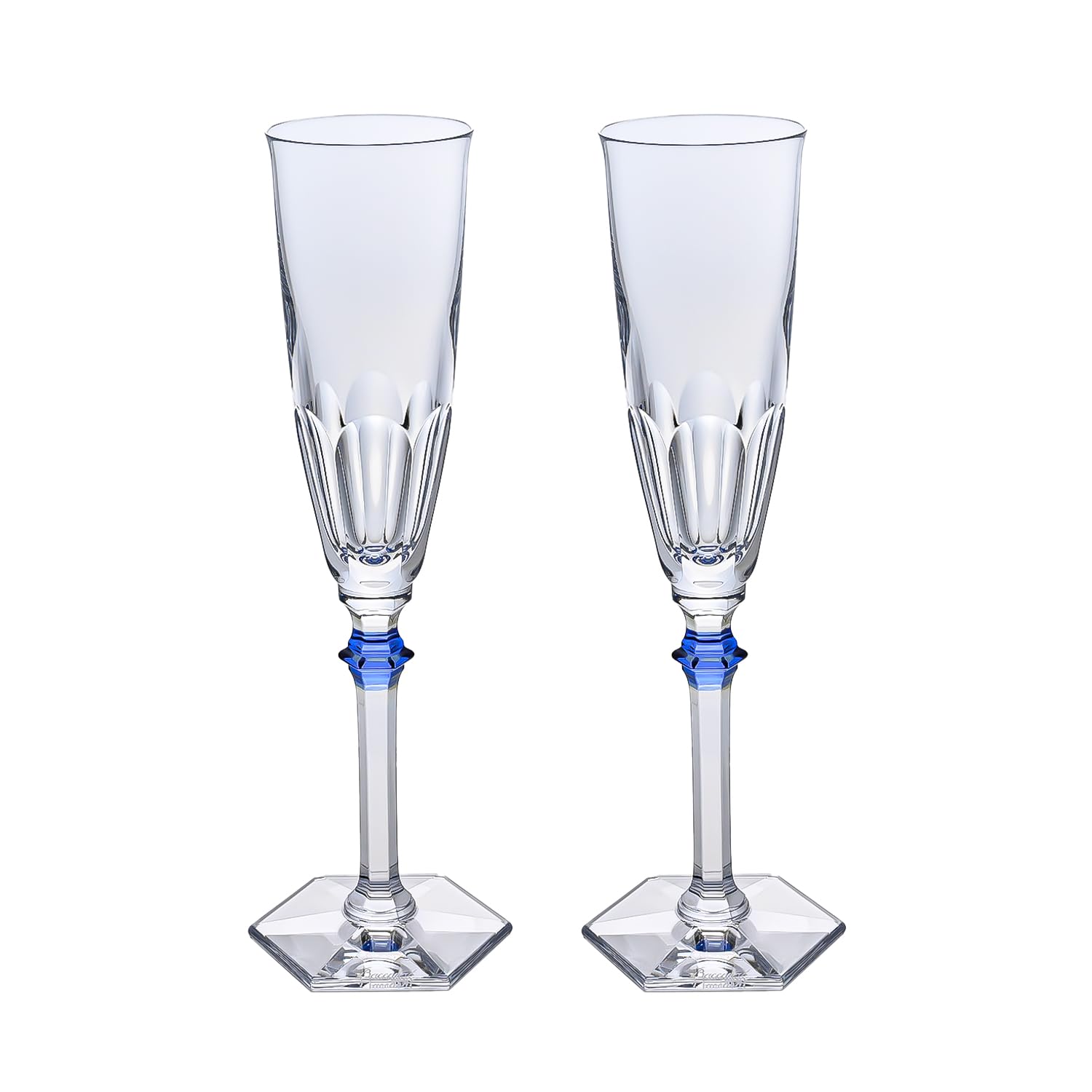 

Baccarat Harcourt Eve Blue Button Champagne Glasses, Pair, 25cm, 2811092 (Parallel Import)