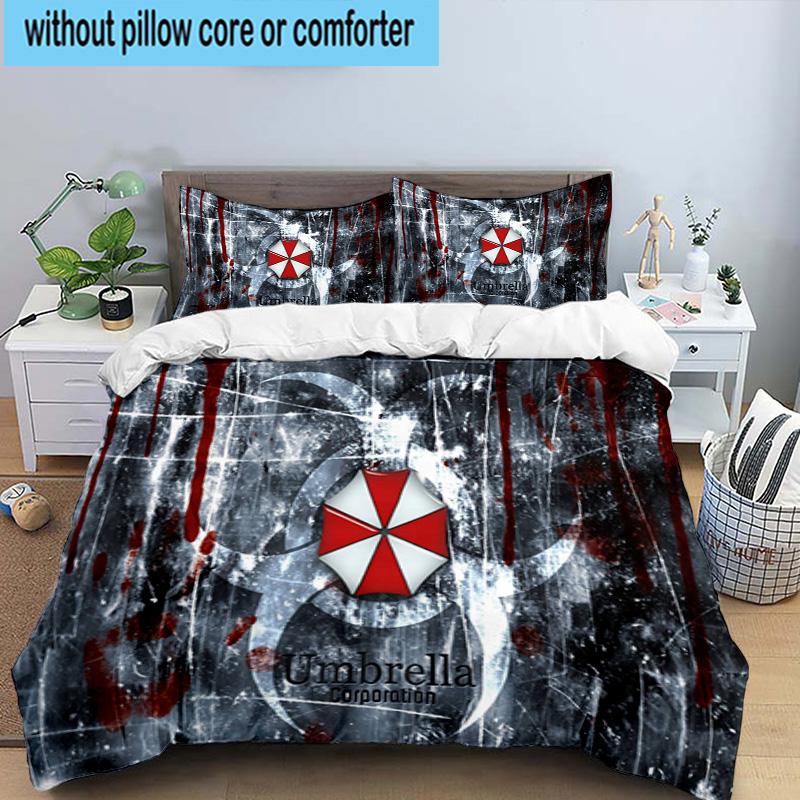 3PCS Umbrella Symbol 3pcs Bedding,Including 3PCS Duvet Cover And 2pcs Pillowcases Perfect for Christmas,Ideal for Bedroom, Dormitory