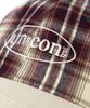 Eondeokeonteulol Check Pattern Ball Cap R Cross Logo / Classic B B / Wine Check