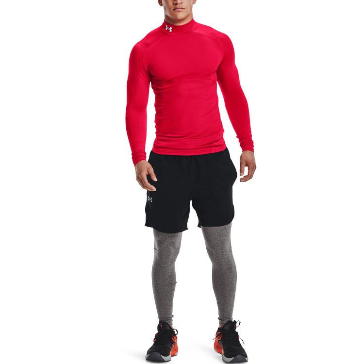 Under Armour Logo Waistband Sports Leggings Men Leggings Gray 1366075-020