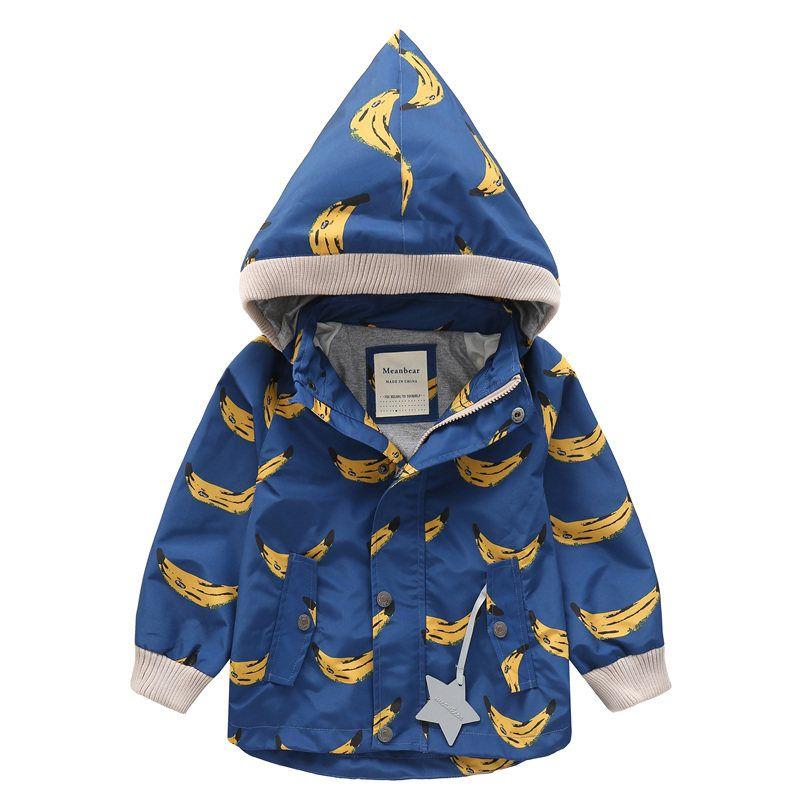 Children's Jacket Detachable Windproof and Rainproof Hat