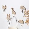 Hickory Wood Animal Hook Cute Design Wall-Mounted Hook Decoration Key Hanging Hook  Wardrobe