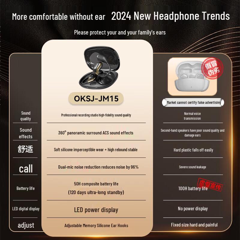 Oaks JM15 Ear-Hook Sport Bluetooth Headset