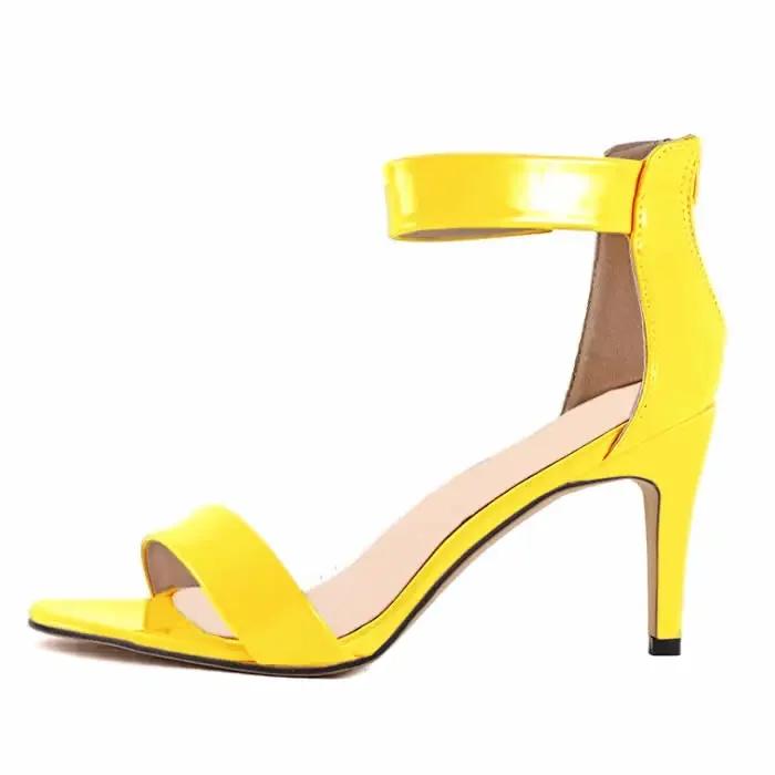 Dámské sandály Nové 9cm Sexy s otevřenou špičkou Boty na vysokém podpatku S přezkou Tenký podpatek Letní Sandály s páskem kolem kotníku Párty Svatební boty Módní