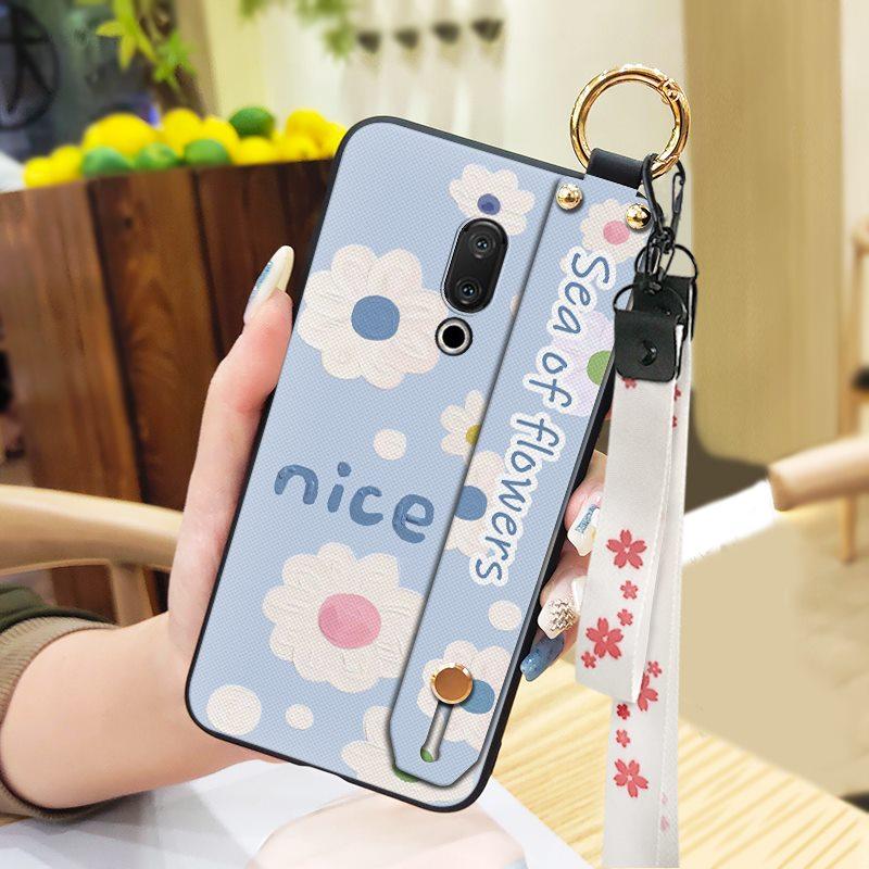 Anti-dust Wristband Phone Case For Meizu 15/15 Lite Back Cover Soft case Anti-knock Lanyard Durable Fashion Design Ring