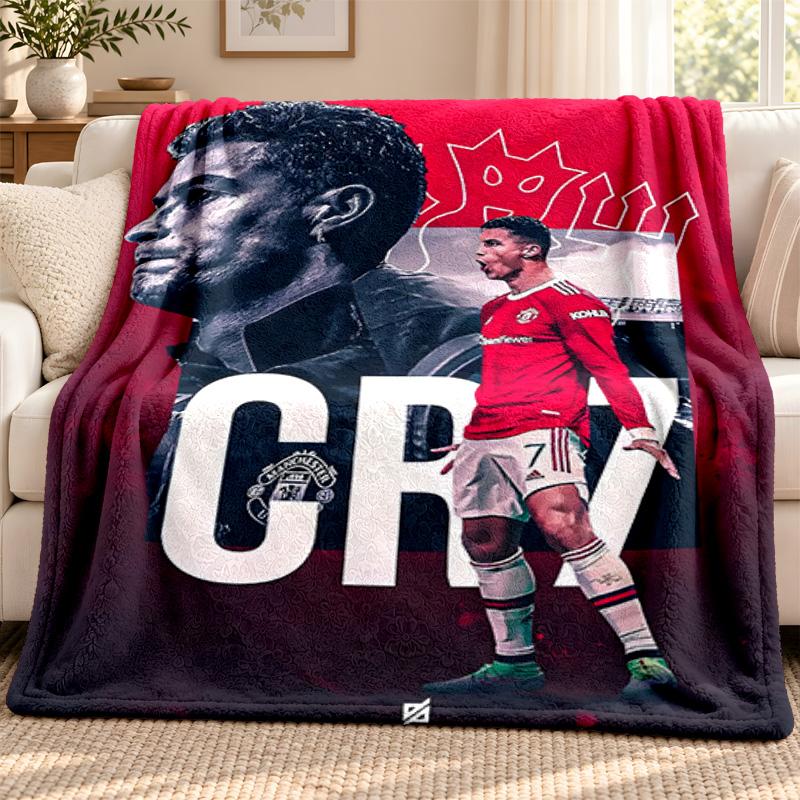 Cristiano Ronaldo blanket Flannel Blanket Soft Cozy Plush Throw for Sofa Bed Lightweight Home Decoration Outdoor camping