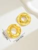 European and American Women's Earrings Niche Light Luxury High-end Circle Hollow Design Earrings Retro