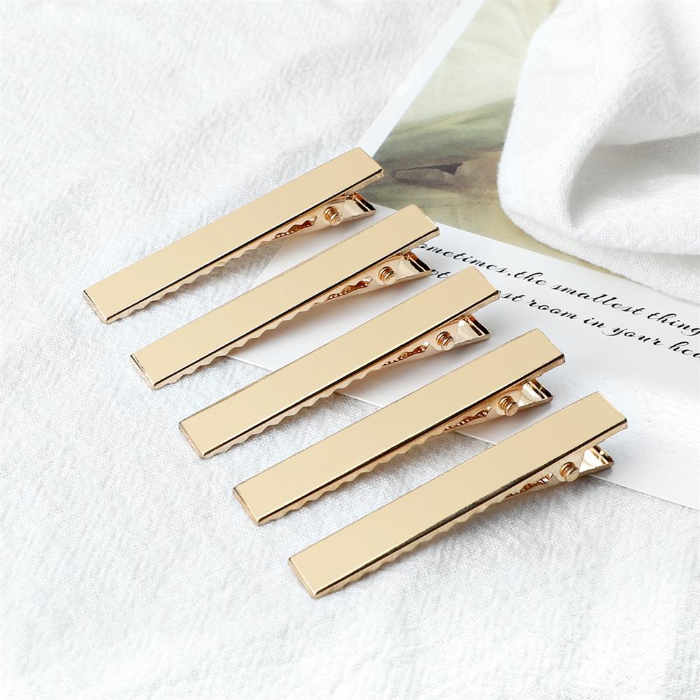 30/50pcs Pinces Alligator en Métal pour Cheveux Couleur Or Basique Pince à Cheveux pour Bijoux DIY Épingles à Cheveux pour Femmes Outils Accessoires de Coiffure