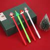 4Pcs Christmas Cartoon Gel Pen Funny Writing Pen Office Supplies for Student Game Reward Christmas Party Supplies
