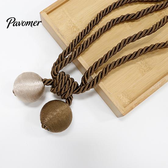 Adjustable Curtain Ties 2Pcs Tiebacks Rope, Decorative Handmade Tie Back, Simple Securing Holdbacks Ropes for Living Room Bedroom Window Sheer Drapes