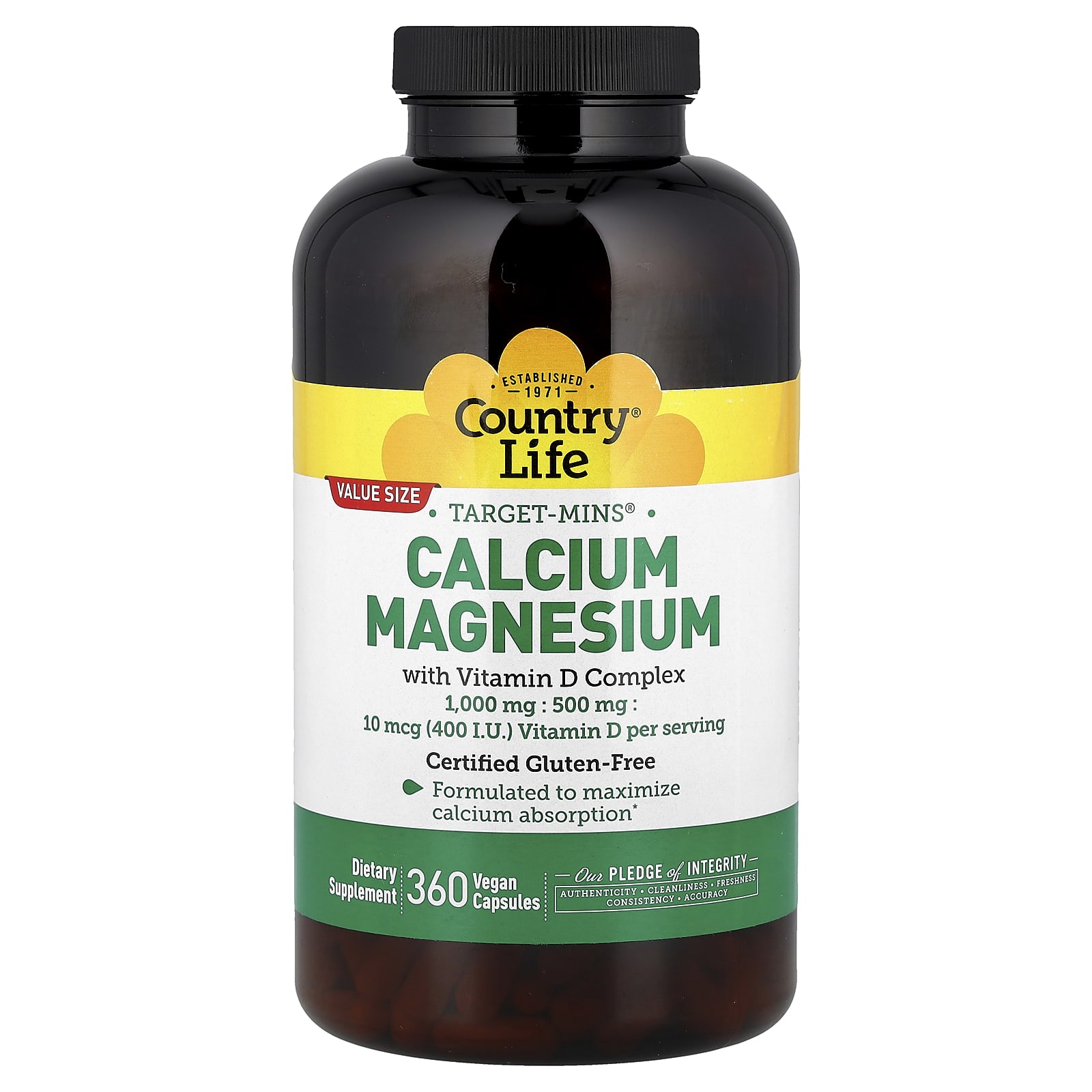 

Target-Mins Calcium Magnesium, Vitamin D Complex, 360 Veggie Capsules