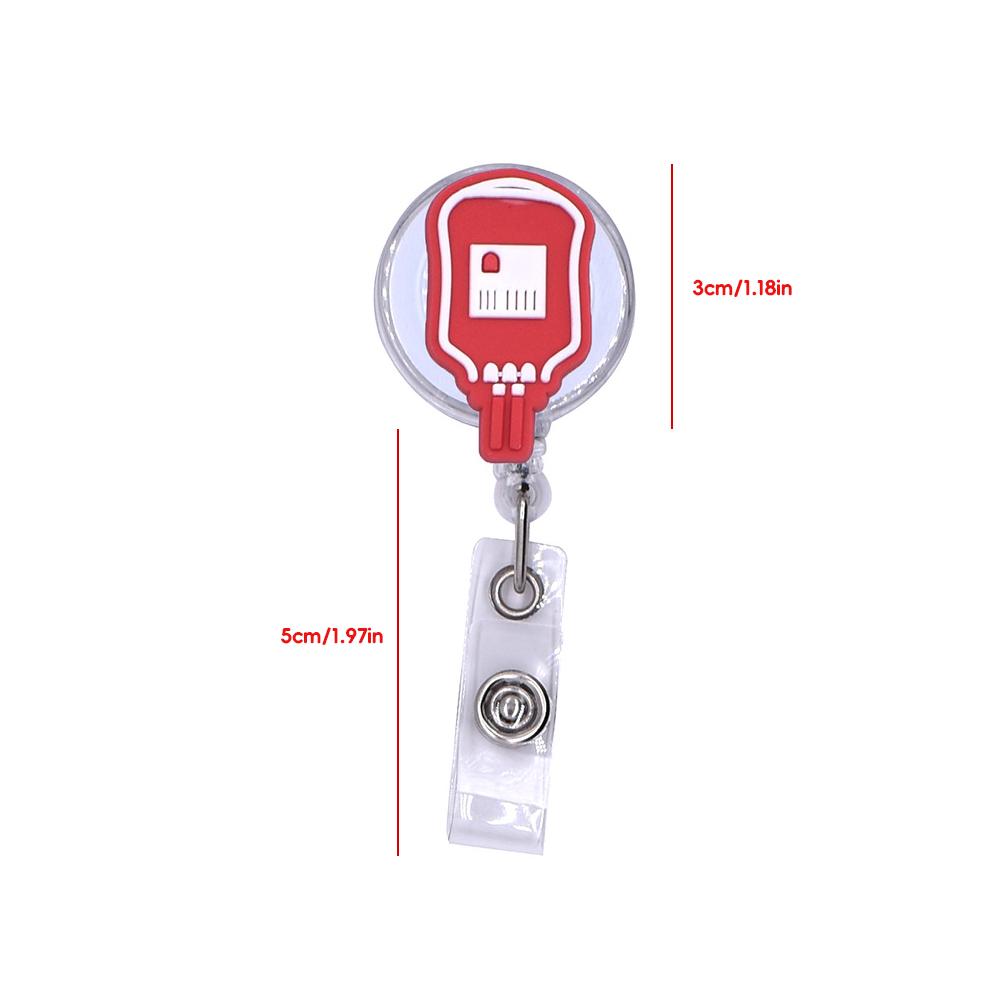 Kreslený navíjecí odznak s klipem, zatahovací ID šňůrka, jmenovka, držák na karty, klip na odznak, kancelářské potřeby pro lékaře a sestry, držák na průkaz